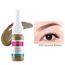 Famisoo 15 мл кокосовое чернила татуировки постоянный макияж с микроволокном пигмента татуировки тела пигмент живописи тушью для татуировки pigmento