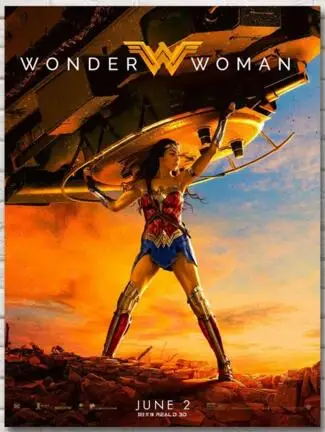 Super Hero Wonder Woman фильм Книги по искусству шелка с принтом Poste настенные 12x18' 24х36