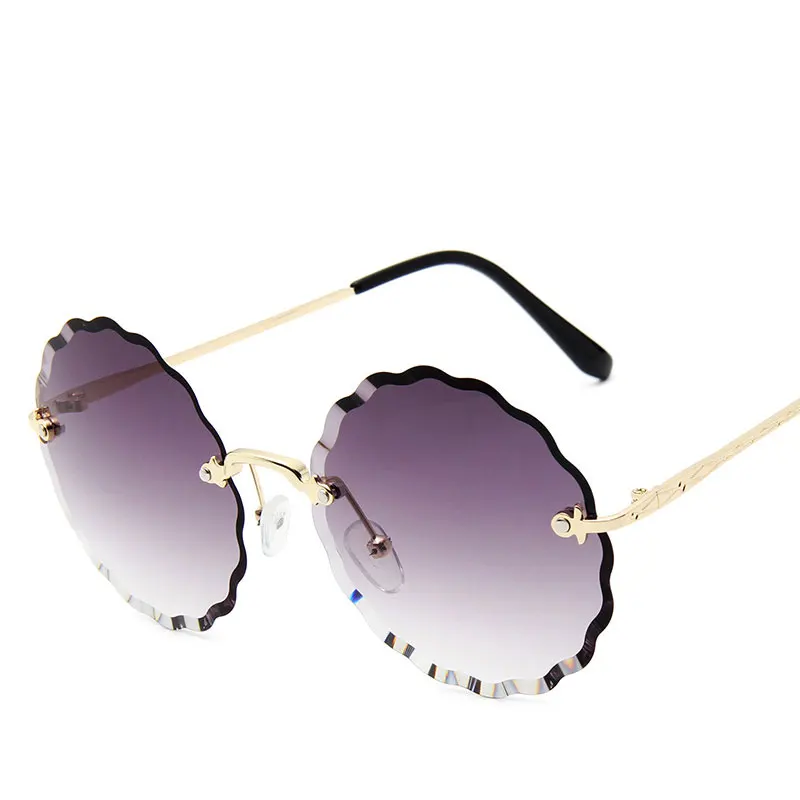 

Rimless Women Sunglasses 2019 High Quality Clear Sunglasses Alloy Frame Vintage Retro Designer Eyeglasses Adult Women Shades