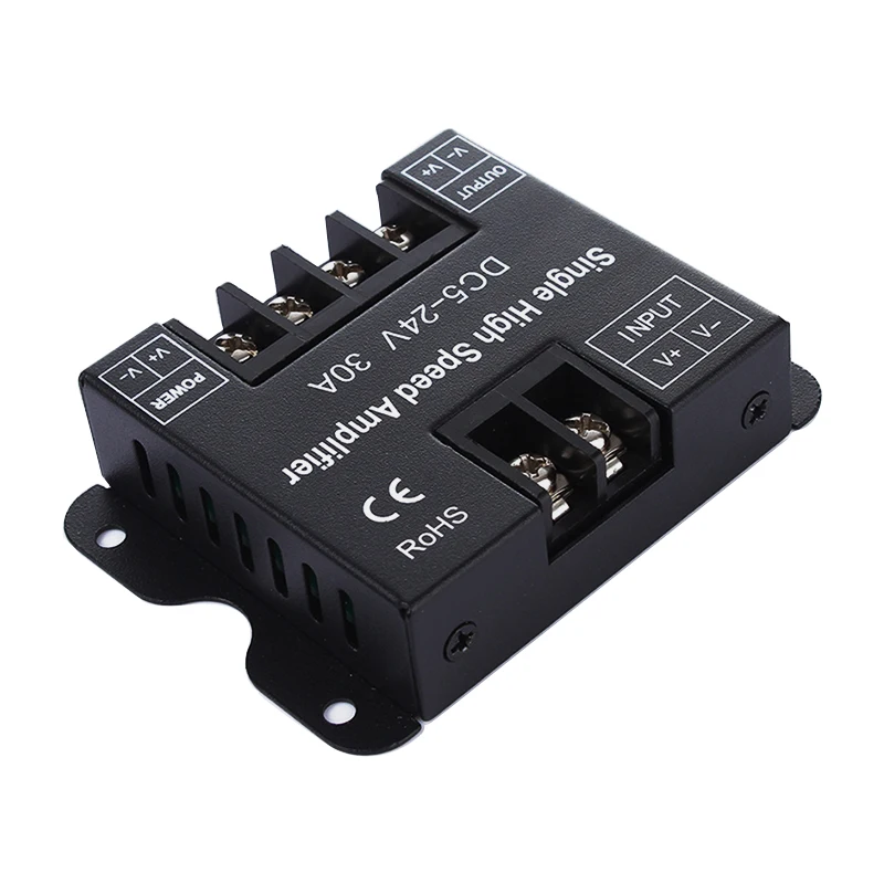 HKZZI DC 12 24V 30A Одноцветный повторитель Данных светодиодный Усилитель сигнала