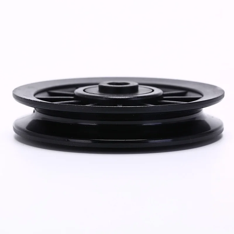 1Pc 105mm Black Bearing Pulley Wheel Cable Gym Equipment Durable And Wearproof Abs Material