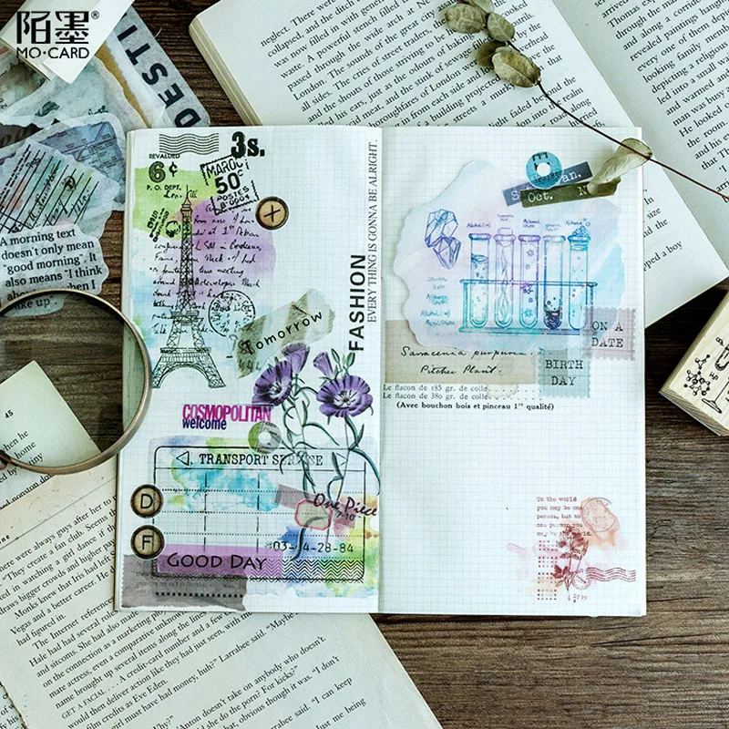 Японский дневник, календарь, декоративная этикетка, винтажная старая бумага, на заказ, милые наклейки, канцелярские наклейки, стружка, скрапбукинг