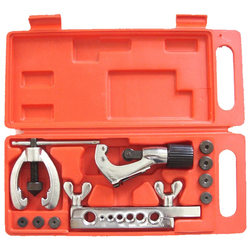 

7 Dies Double Flare Flaring Tube Brake Lines Pipe Air Conditioning Tool Kit NEW