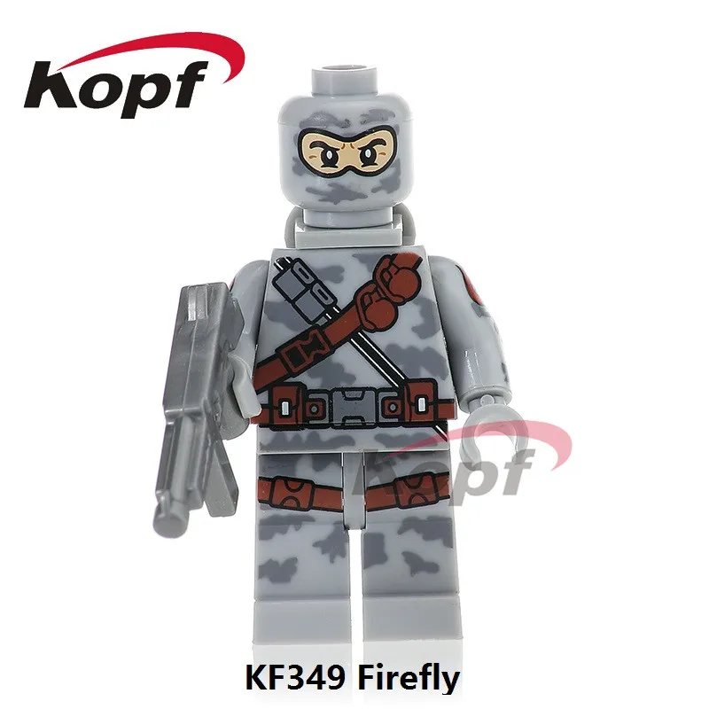 

Single Sale Super Heroes Gi Joe Series Firefly Matt with Junkyard Dog Storm Shadow Building Blocks Children Gift Toys KF349