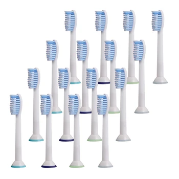 

16pcs For Philips Sonicare Electric Toothbrush Heads Sensitive HX6052 Soft Bristles Hygiene Care Clean Replacement