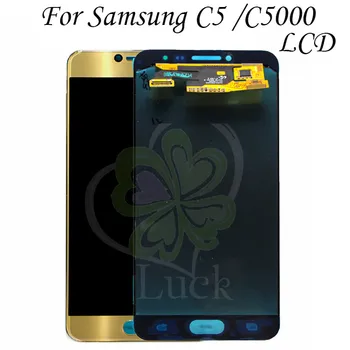 

Super AMOLED For SAMSUNG GALAXY C5 C5000 LCD Display Touch Screen Digitizer Assembly Replacement For 5.2" SAMSUNG C5 LCD screen