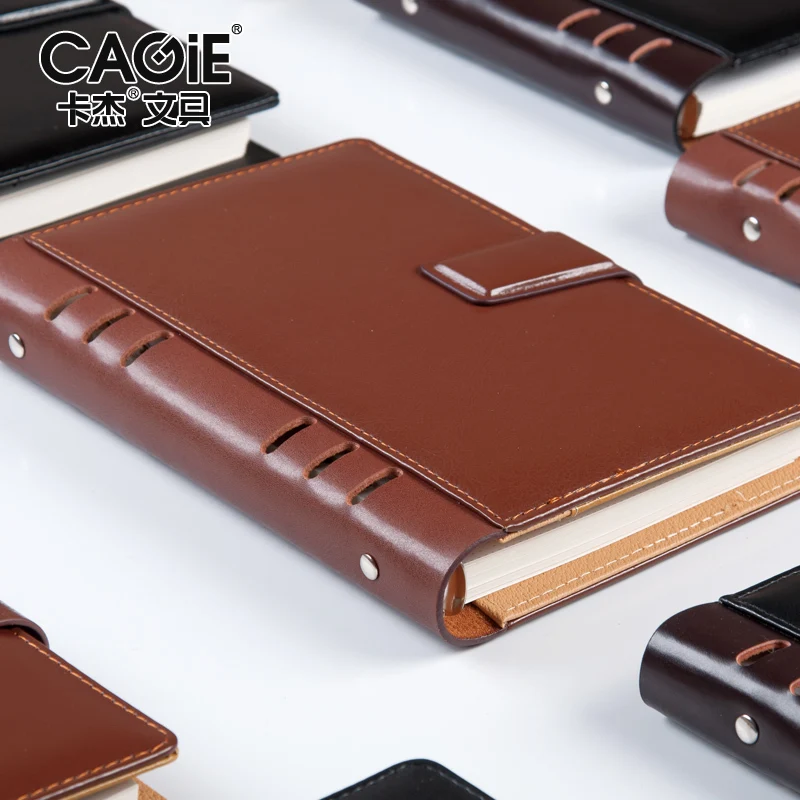 

CAGIE Vintage Leather Notebook Planner Dividers 2018 Spiral Notebook A5 Agenda Filofax A6 Personal Diary Binder Pocket Journal