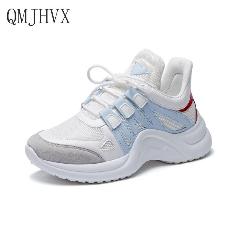 

QMJHVX 2019 Fashion Shoes Woman Student Casual Platform Shoes Suede White Women's Vulcanize Shoes Sneakers Women zapatos de muje