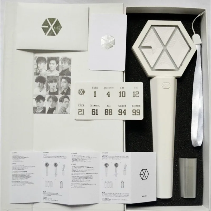 

KPOP New EXO Group Light Stick Concerts Album Tour LED Lightstick Glow Lamp Fan Ver.2 Gift Collection Light Sticks LU6266
