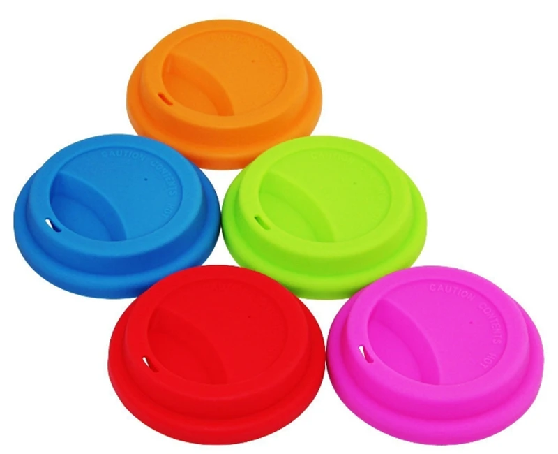 Description Picture 6 of item100pcs/lot 9cm Reusable Silicone Coffee Milk Cup Mug Lid Cover bottle lids For other material cups