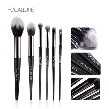 

FOCALLURE 6pcs/set Professional Makeup Brushes Kit with Eyeshadow Powder Brush Cosmetic Beautiful Make Up Brush Tools