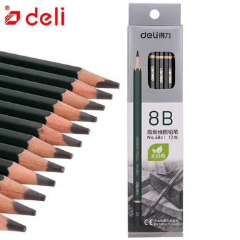 

Deli 12Pcs School Student Stationery Sketch Pencil Set For Drawing Tool Charcoal Pencils Set Children Painting Gift Art Supplies