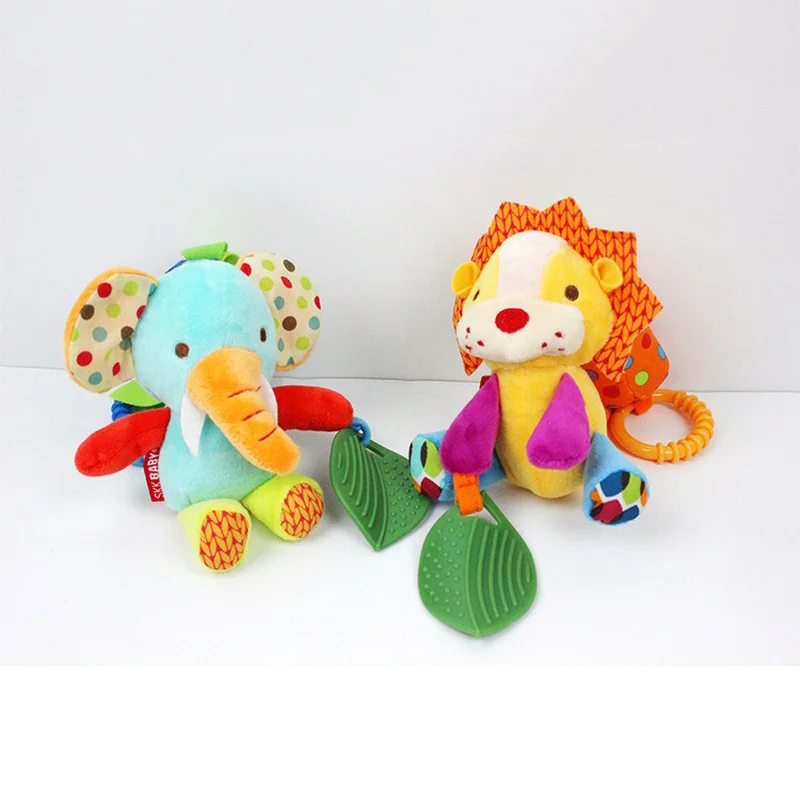 1pcs Sozzy Multifunctional Baby Toys Rattles Mobiles Soft Cotton Infant Pram Stroller Car Bed Rattles Hanging Animal Plush Toys (12)