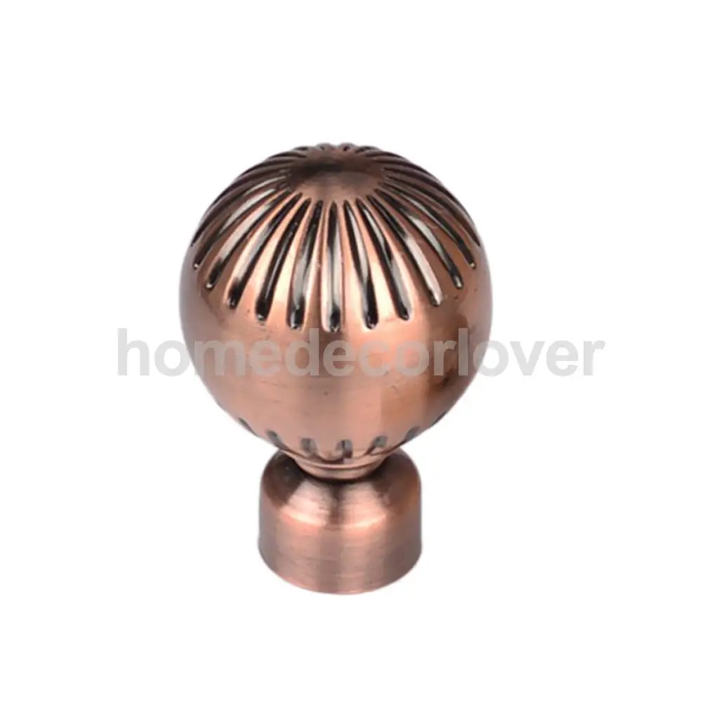 1 Piece Retro Curtain Pole Rod Finials Ends Heads 28mm