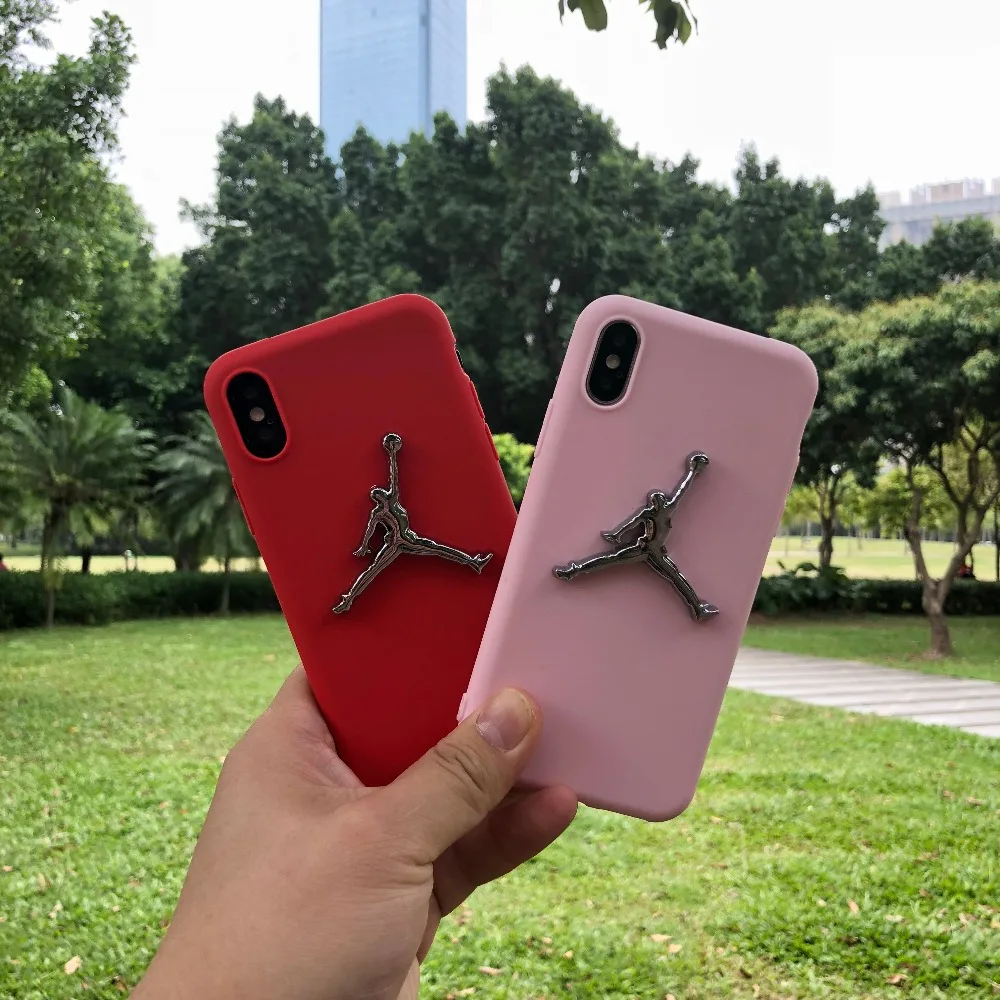 

For iphone XR XS Jordan TPU Rubber Case For iPhone 7 7Plus 6 6s 6Plus 3D AJ jumpman23 Back Cover Phone Cases for iPhone 8 Plus