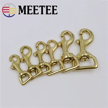 

Meetee 5pcs Metal Brass Swivel Lobster Clasps Dog Collar Clips Buckles Leash Bag Snap Hook Buckle Metal Accessories F1-50