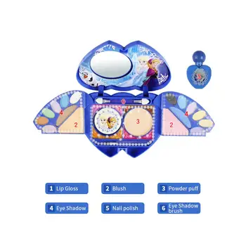 

25Pcs Cosmetic Kit For Disney Princess Series For Girl Practicing Makeup Non-toxic Friendly Toy For Children Girls Birthday Gift