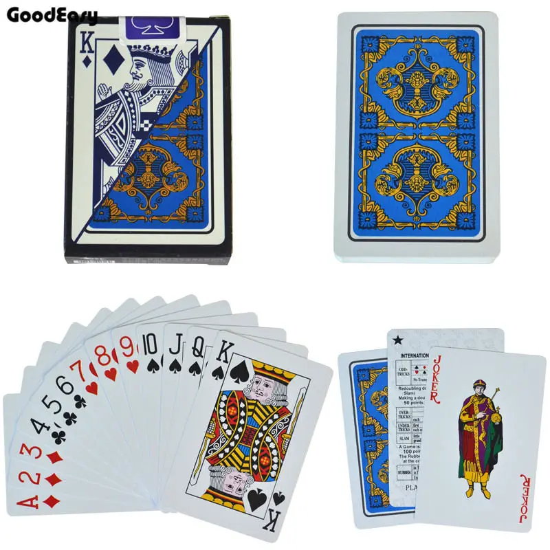 Карты для покера из ПВХ водонепроницаемый Техасский Холдем игральные карты черный Джек пластиковая игровая карта Покер Игра настольная игра Карта креативный подарок - Цвет: No.5639 Blue