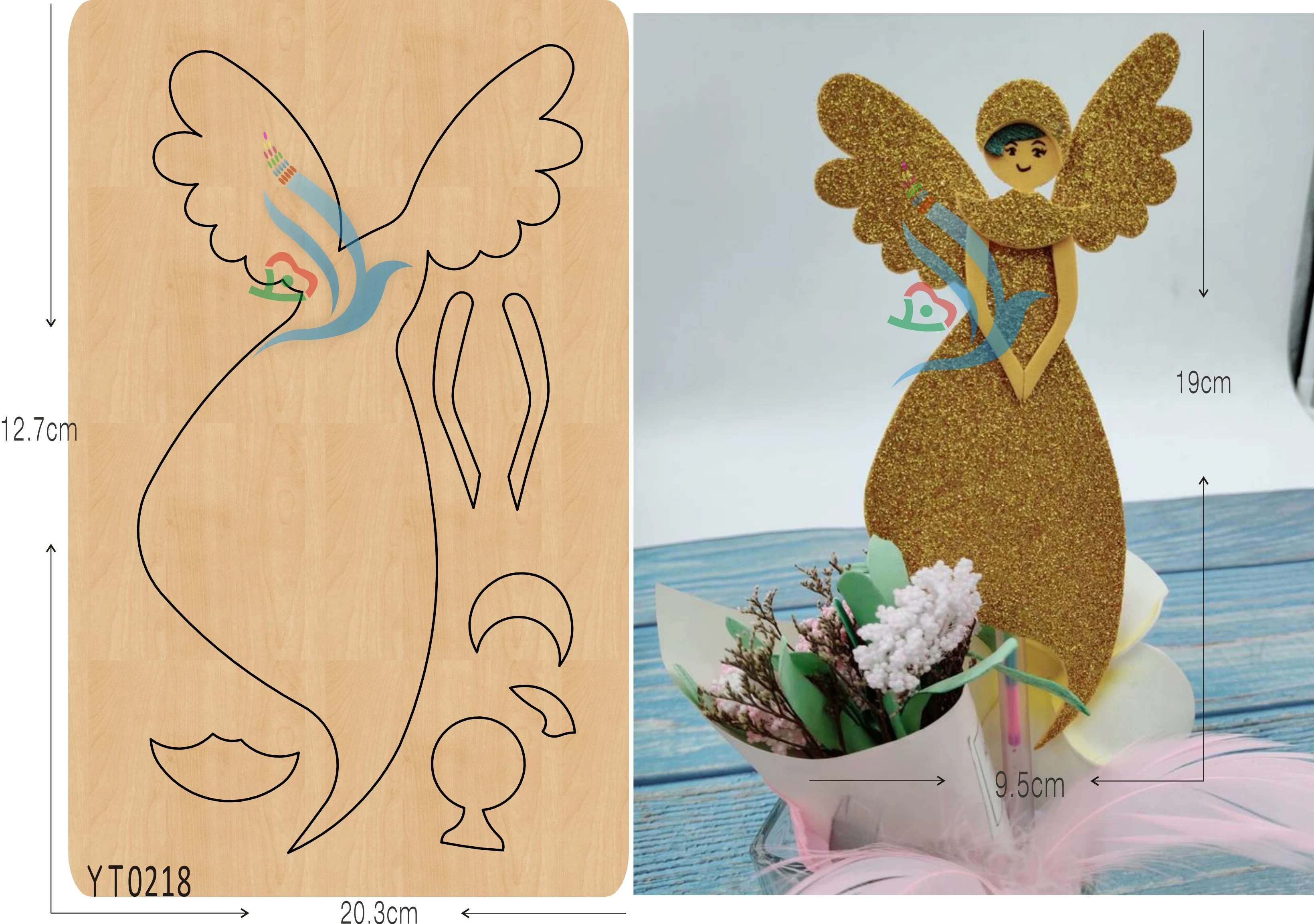 

Angel of beauty-S133 DIY wooden die/cutting tool die/ Scrapbook mold