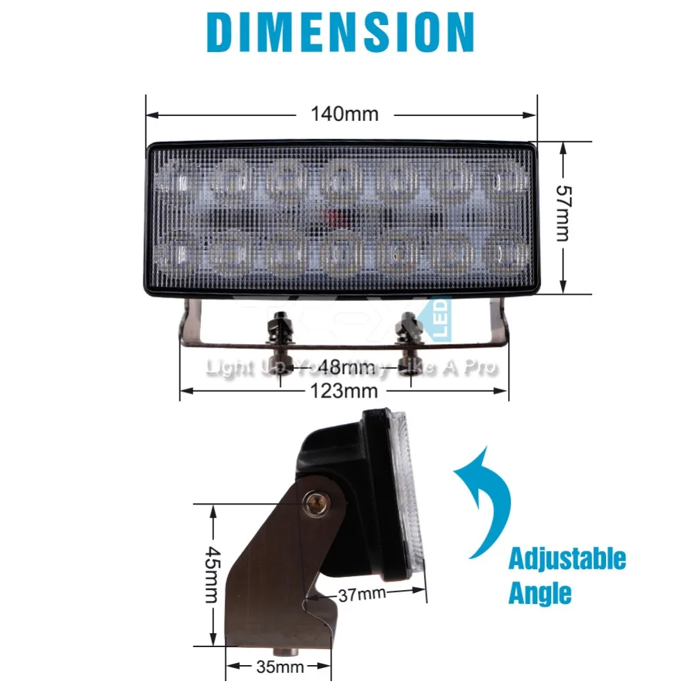 TC-X 5.5 дюймов 42 Вт светодиодный свет работы Бар Наводнение свет фар для трактор john deere фермер загрузчик прицеп Off Road освещение