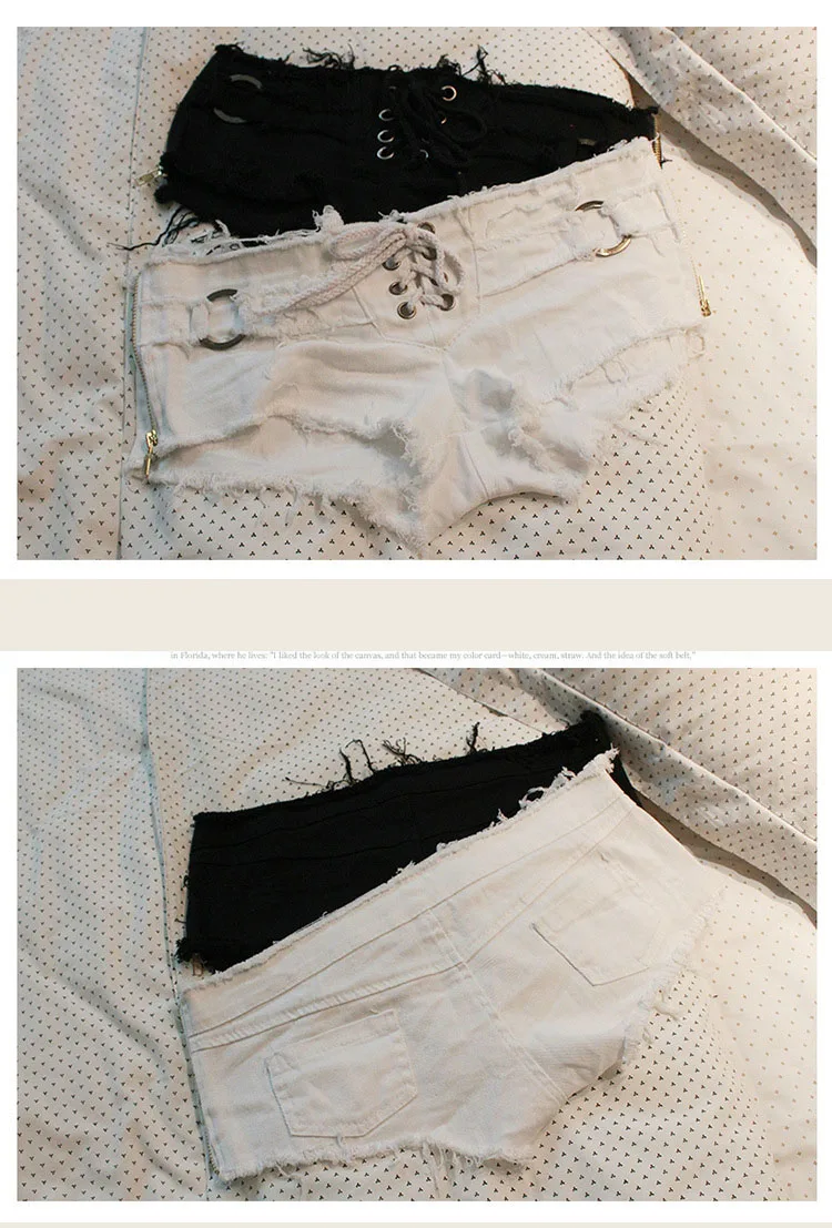 Adofeeno Летний стиль Джинсовые шорты для Для женщин тонкий Для женщин короткие Feminino черный, белый цвет