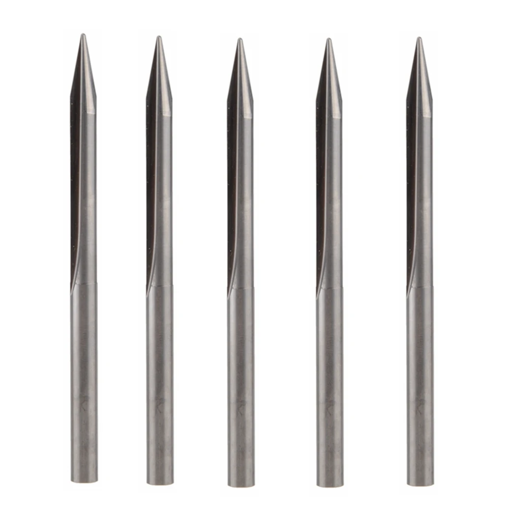

5PCS 6mm*20degree*R0.5*100L CNC tool ,Woodworking Router bit,Tungsten end milling cutter,2 Flutes taper ball nose mill