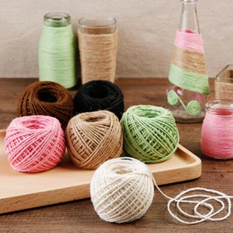 

Colorful 40M Useful Diy Hand Weaving Twine Cord Hemp Rope String Photo Wall Tag Strings Event & Party Supplies Wedding Decor