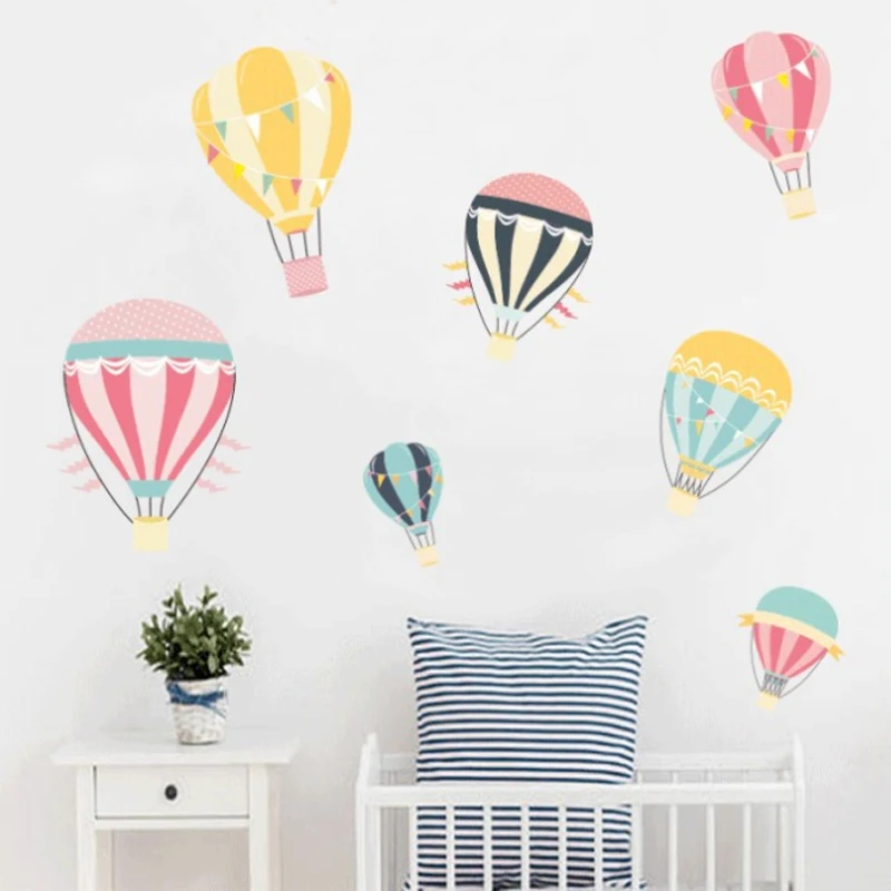 Tofok Кролик Воздушный шар DIY наклейки на стену детская спальня гостиная мультфильм наклейки на стены Отделка детской стены мебель Фреска - Цвет: T6