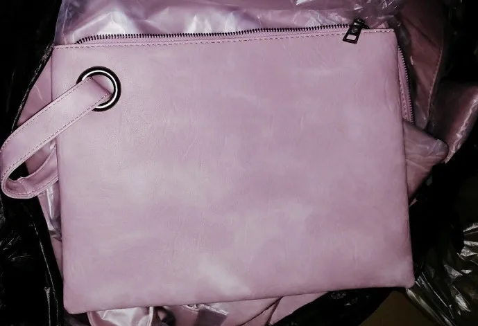 Горячая Распродажа, модная однотонная женская сумка-клатч, кожаная сумка-конверт, клатч, вечерняя сумка, женские клатчи, сумочка, bolsa feminina - Цвет: Pink