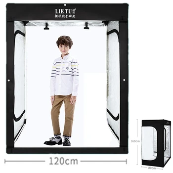 

160cm 5.25ft Photo Tent Tabletop Shooting LED Lighting Softbox Studio Box for Adult Model Portrait Clothes Guitar Furniture