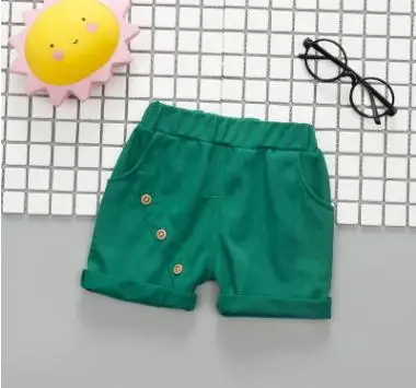 Летняя детская одежда новые стильные детские шорты ярких цветов корейские шорты для малышей повседневные штаны Одежда для младенцев SY-F182104 - Цвет: green