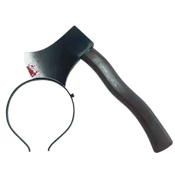

Halloween Cross Head Axe Hairband Headband Bloody Plastic Weapon Party Decoration