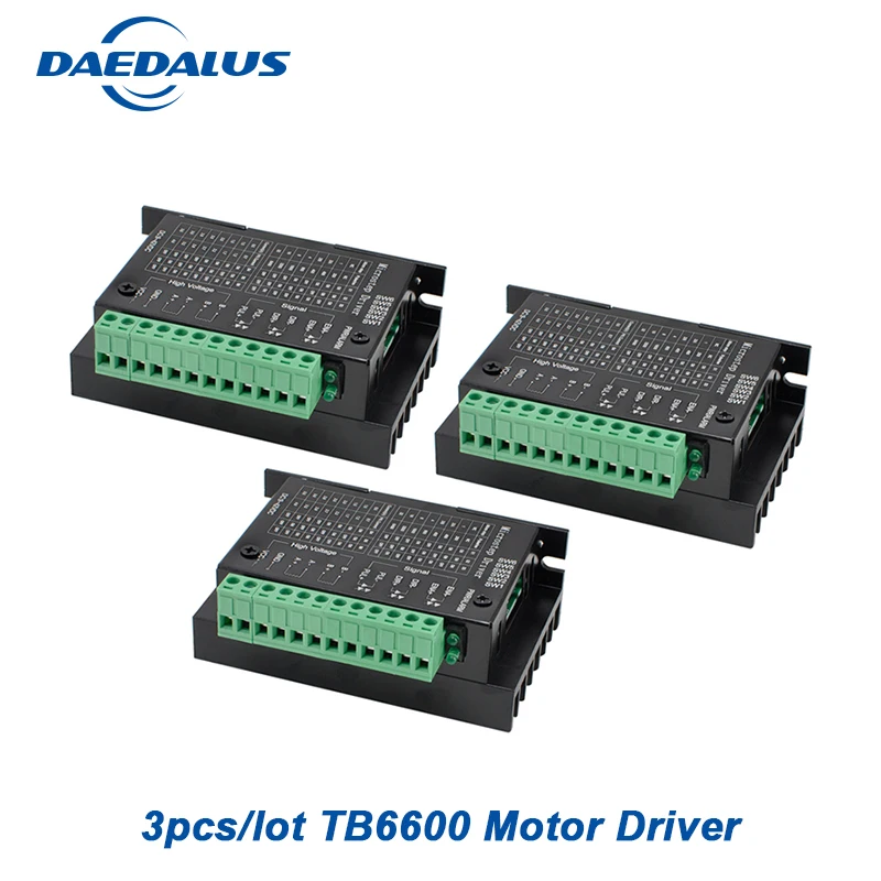 

3PCS Tb6600 Stepper Motor Driver Controller 4a 9~42v Micro-step Cnc 1 Axis New Upgraded Version Of The 42/57/86
