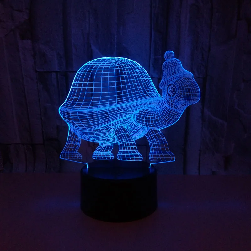 

YIMIA Novelty Gift USB 7 Colors Changing Cute Tortoise Model LED Night Light 3D Table Desk Touch Lamp Children Gift