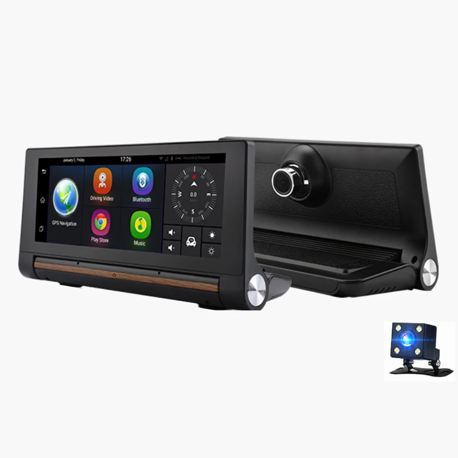 

GPS Navigation With Europe Map Car Dvr Android+5.0" IPS Touch+ROM 16GB+FM Transmitter+Dual Camera Parking Rear View Recorder