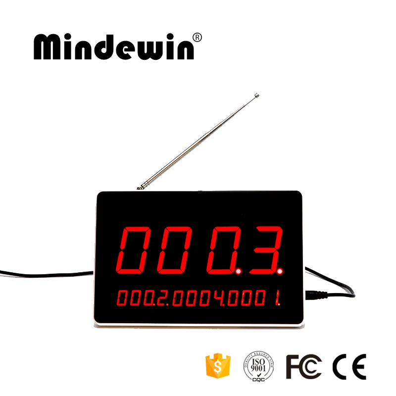 

Mindewin Restaurant Wireless Queue Management System Electronic Table Number LED Display