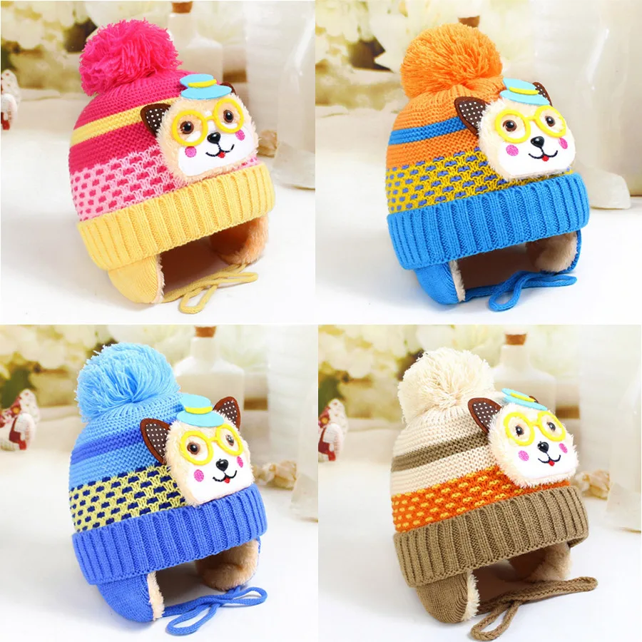

0-24M Baby Winter Hat Velvet Warm Newborn Baby Cap Baby Girls Boys Caps Baby Accessories Lovely Toddlers Beanies Knitted Hat