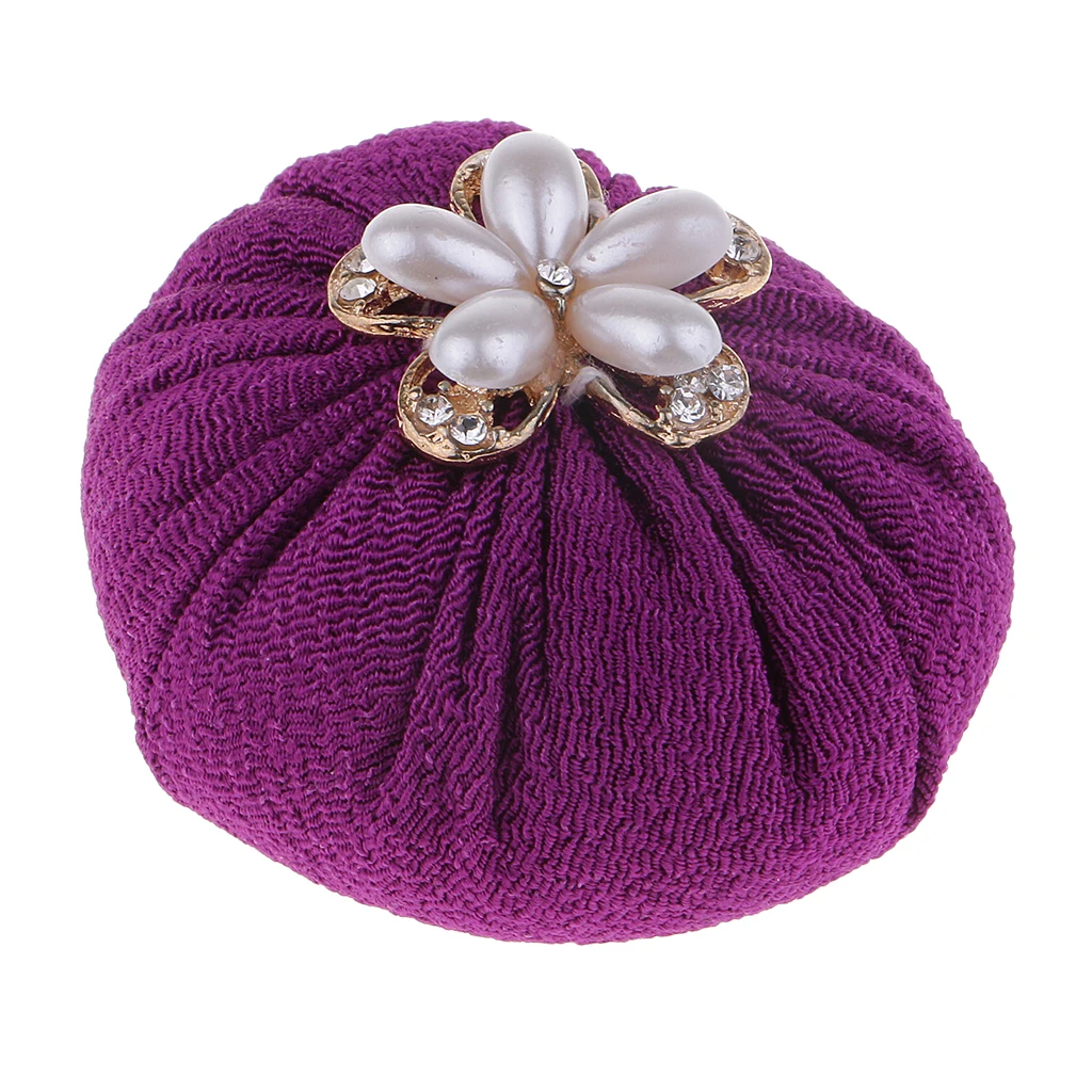 

Ball Shape Handmade Pin Cushion with Imitation Pearls Beads Decoration Handcraft Stitch Sewing Tools Purple