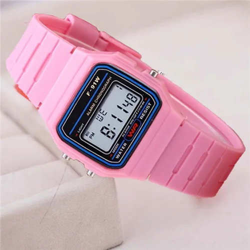 Новые модные светодиодные цифровые спортивные часы женские Мягкие силиконовые наручные часы мужские Часы повседневные часы relogio masculino reloj mujer - Цвет: Розовый