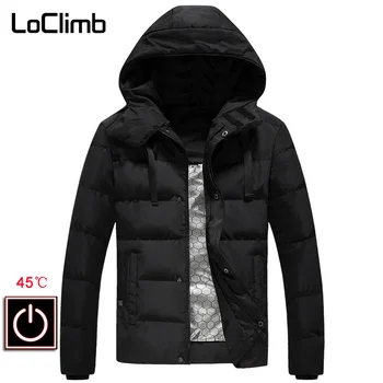 

LoClimb Outdoor Hiking Heated Jacket Men Winter Warm Trekking Cotton Coat Male Waterproof Ski Jackets Men's Windbreaker AM361