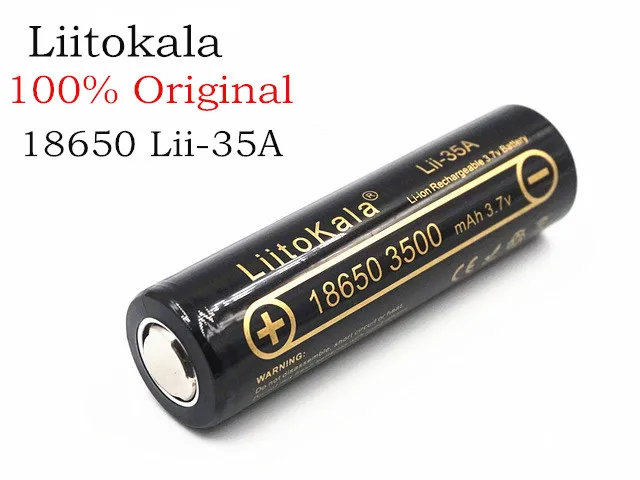 LiitoKala Lii-35A 3,7 V батарея 18650 3500mAh 10А разряжающиеся перезаряжаемые батареи 18650 батарея