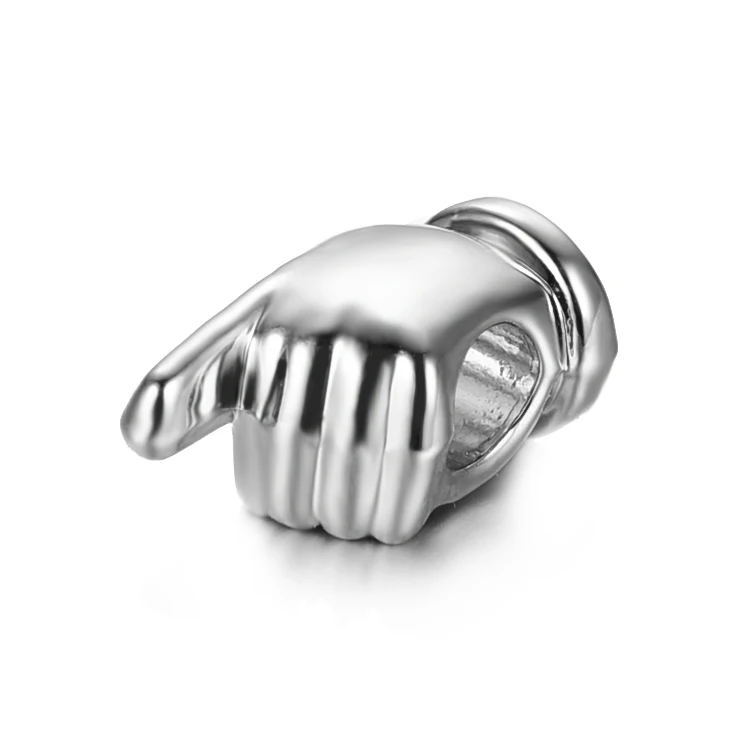 

free shipping plated hand big hole Bead Fits European Charm Bracelets & Necklaces A003(1)
