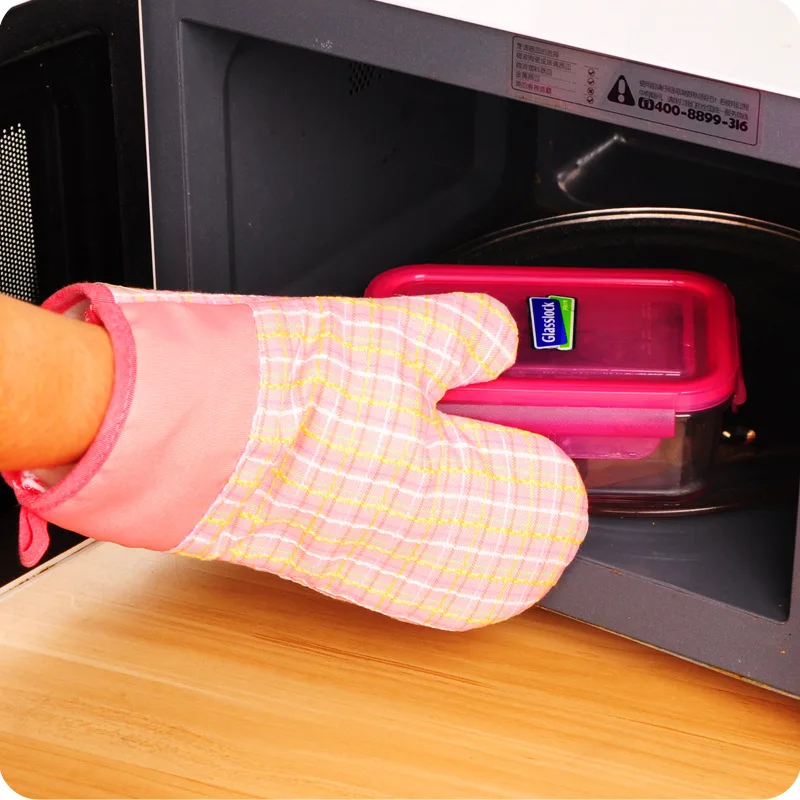 1 шт. хлопковые кухонные прихватки термоустойчивая микроволновая печь духовка рукавица кухонная для кухонного времени-35
