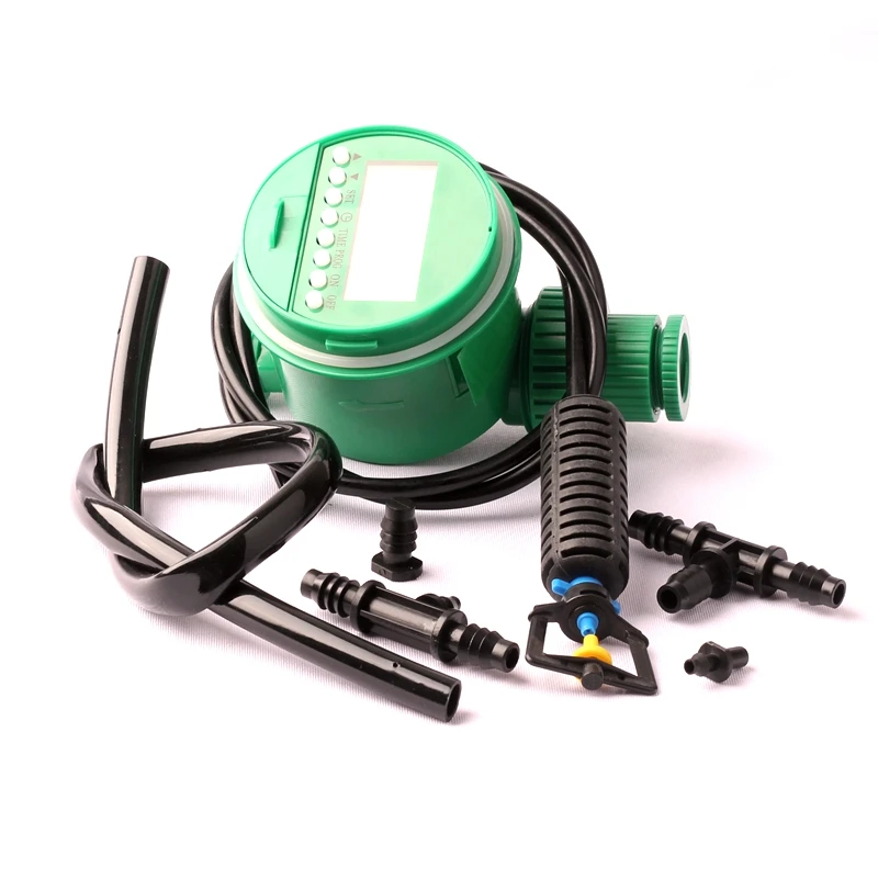 

A Set 8/11mm Hose Connect 8pcs Upside Down Micro-Spray 1pc Irrigation Timer and 4/7mm Hose Garden Irrigation Kit
