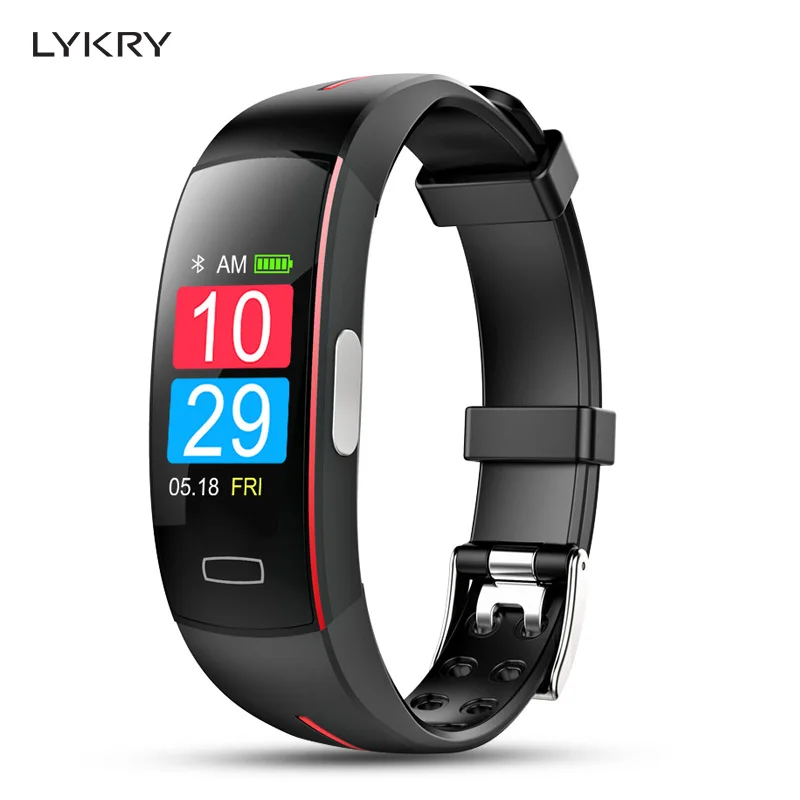 

LYKRY New P3 Fitness Bracelet Clock ECG PPG Blood Pressure Heart Rate Monitoring Sport Smart Watch Band For ios android phone