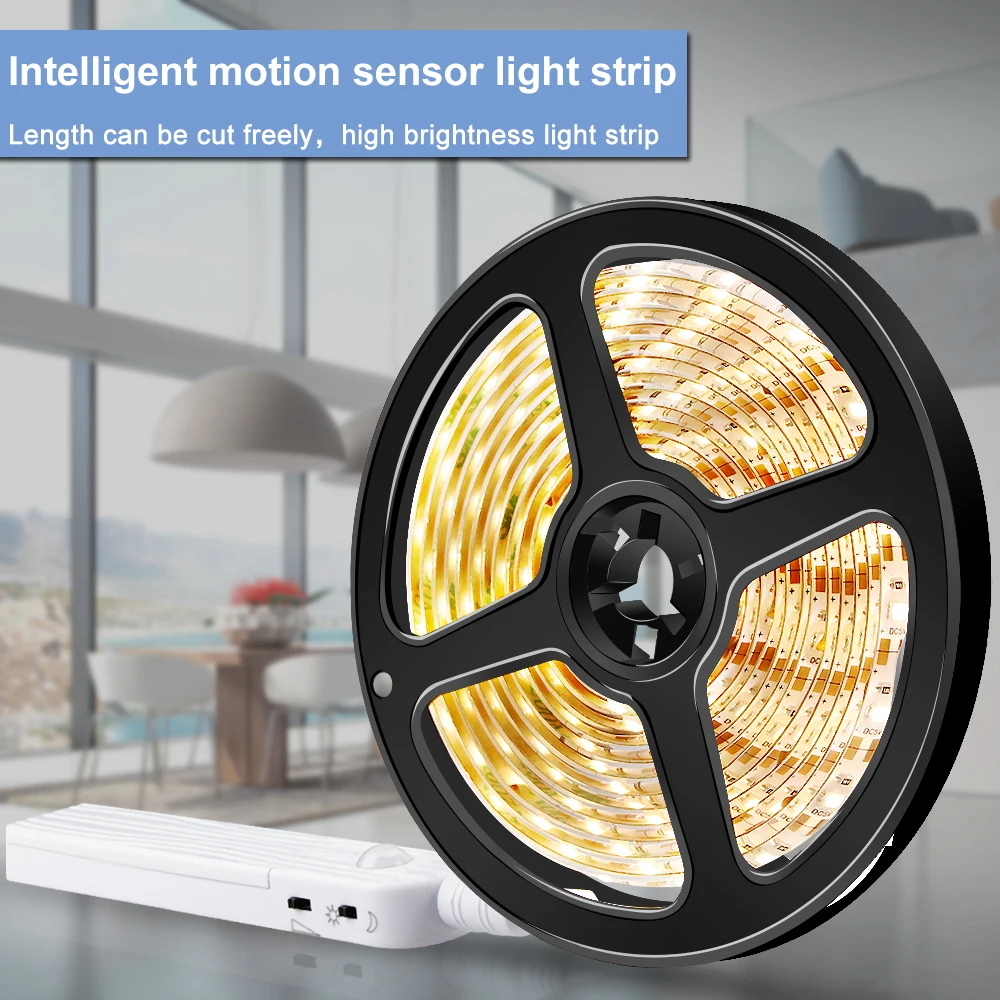 

Led Cabinet Light Motion Sensor Led Lamp PIR Strip Light Waterproof Closet Light Draadloze Lamp Wardrobe TV Background Lighting