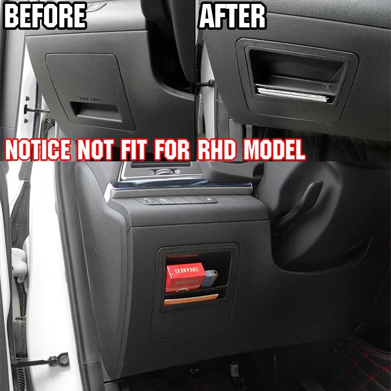Black Car Storage Box Assesories,Auto Center Console Organizer Tray Armrest Container Fit for Hyundai Elantra 17-18