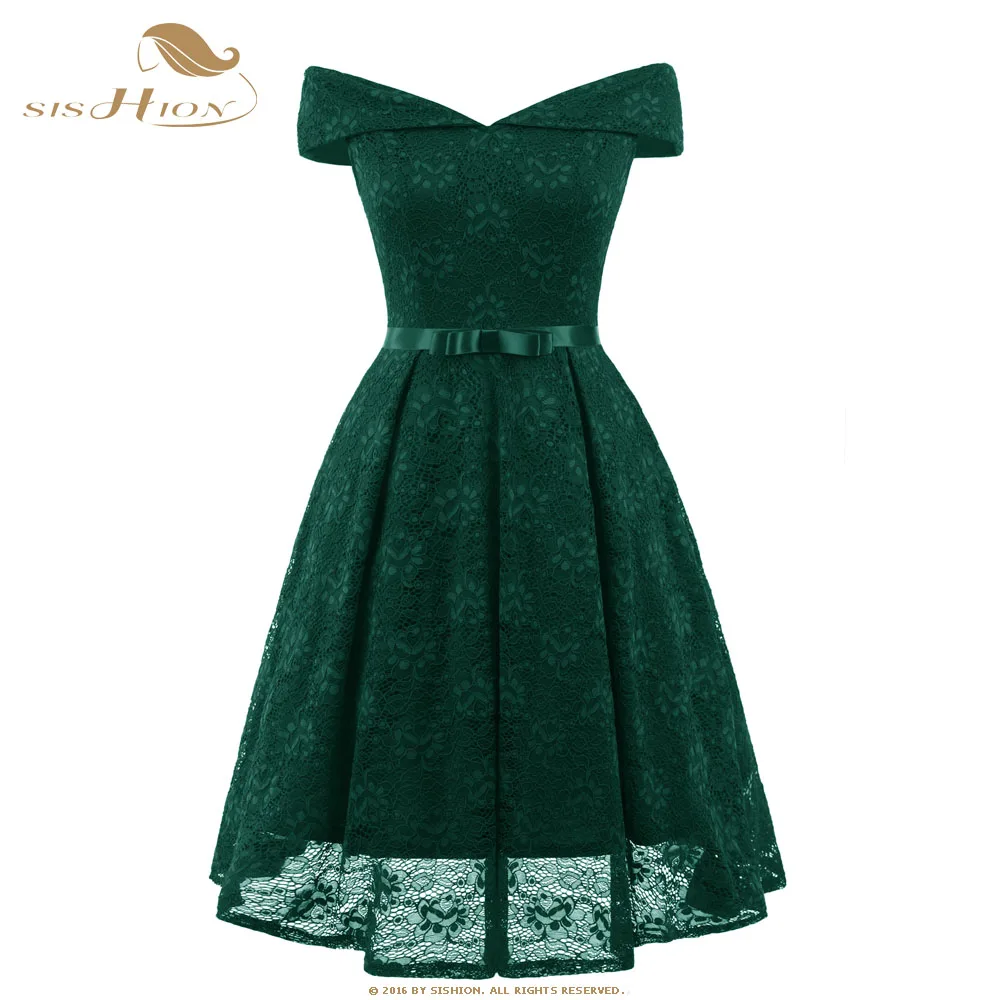 green lace dress
