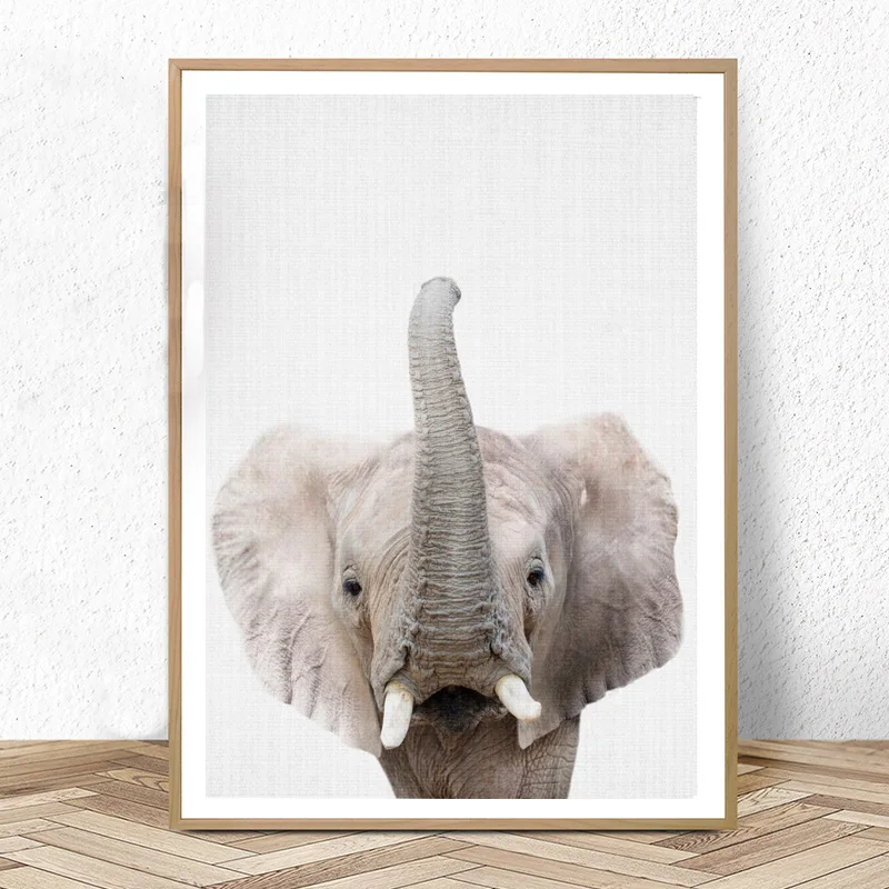 

Nursery Wall Art Baby Animal Prints Elephant Safari Decor Nordic Canvas Painting Kids Room Wall Decorotion Bedroom Print Posters