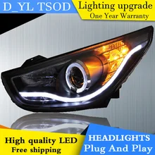 Автомобильный Стайлинг для hyundai IX35 фары 2010-2012 CX5 led фара светодиодный проектор DRL фар H7 Биксеноновая разрядная лампа высокой интенсивности для объектива